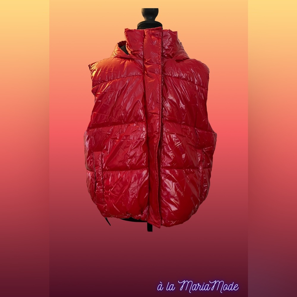 Lou & Grey Bold Red Puffer Vest